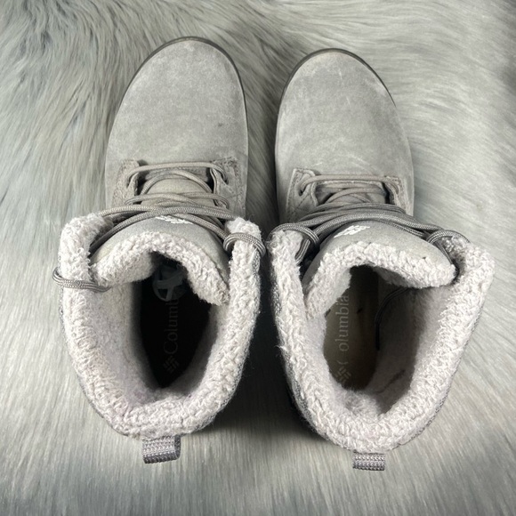 Columbia Powder Summit Wool Women Gray Waterproof Boots - Picture 5 of 8